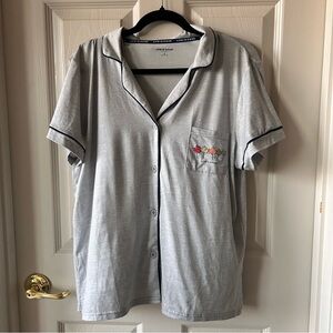 Life Is Good Gray Pajama Shorts Set, Women’s Large Cozy Comfy